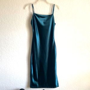 Emerald green fitted dress